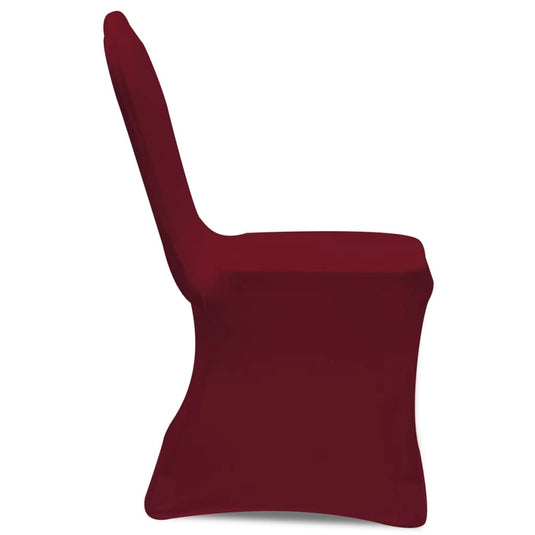 Vidaxl stoelhoezen stretch bordeauxrood 100 st