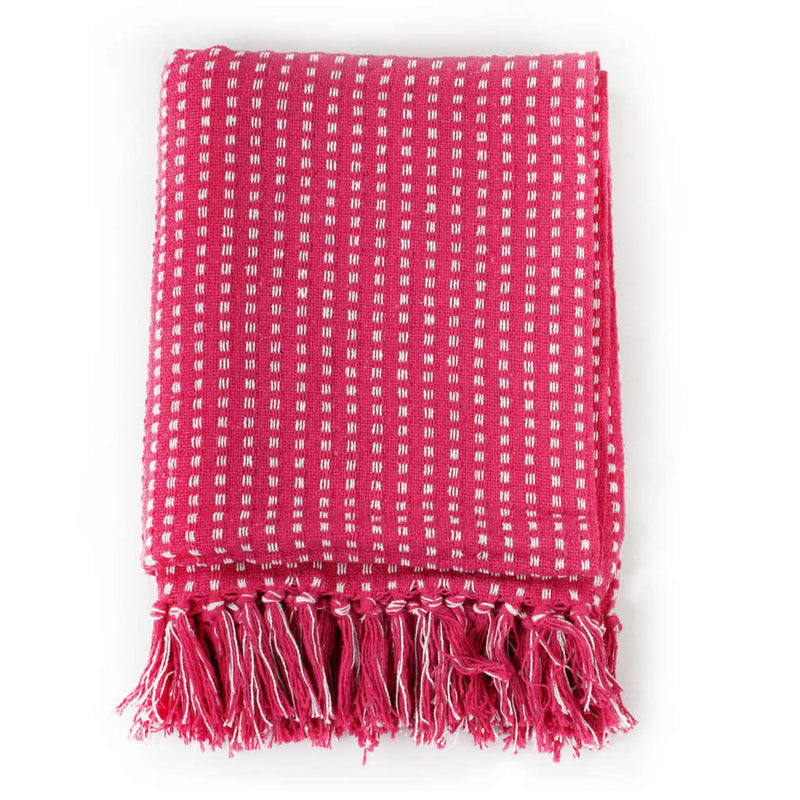 Load image into Gallery viewer, Vidaxl plaid vierkantjes 125x150 cm katoen roze

