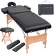 Vidaxl massagetafel- en krukset inklapbaar 2 zones 10 cm dik zwart