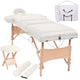 Vidaxl massagetafel- en krukset inklapbaar 3 zones 10 cm dik wit