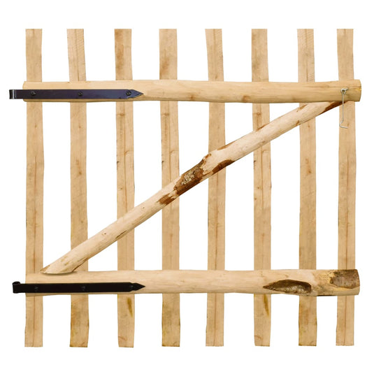 VidaXL Poort enkel 100x100 cm hazelaarhout