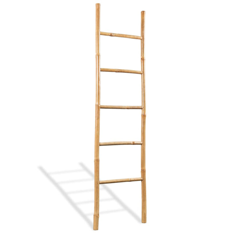 Load image into Gallery viewer, Vidaxl handdoekladder met 5 sporten 150 cm bamboe
