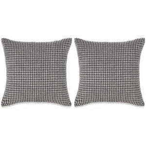 VidaXL Sierkussenset 45x45 cm velours grijs 2-delig