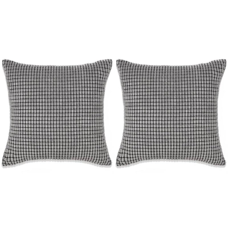 Load image into Gallery viewer, VidaXL Sierkussenset 45x45 cm velours grijs 2-delig
