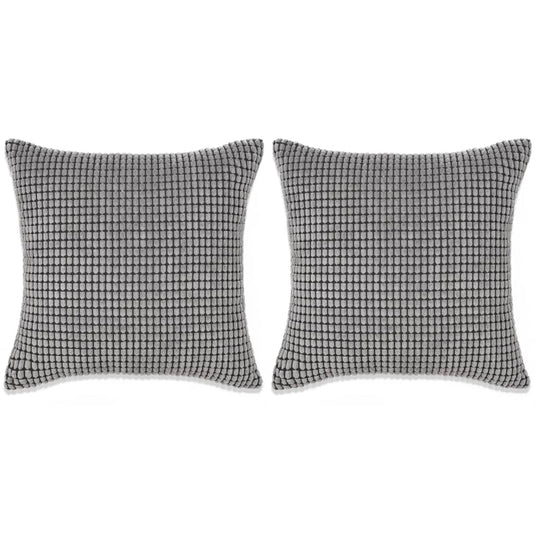 VidaXL Sierkussenset 45x45 cm velours grijs 2-delig