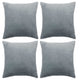 VidaXL Kussenhoezen 4 st 40x40 cm stof grijs