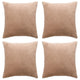 VidaXL Kussenhoezen 4 st 80x80 cm stof beige