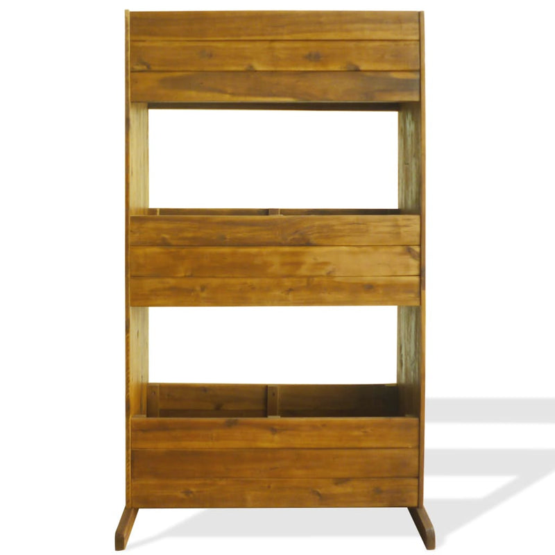 Load image into Gallery viewer, Vidaxl plantenbak verhoogd 3-laags massief acaciahout
