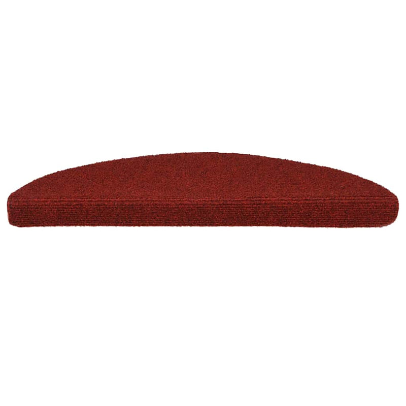 Load image into Gallery viewer, Vidaxl trapmatten zelfklevend 15 stuks 56x17x3 cm bordeaux rood halfrond
