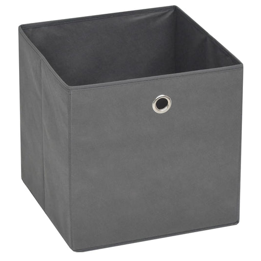 Vidaxl opbergboxen 10 st 32x32x32 cm nonwoven stof grijs
