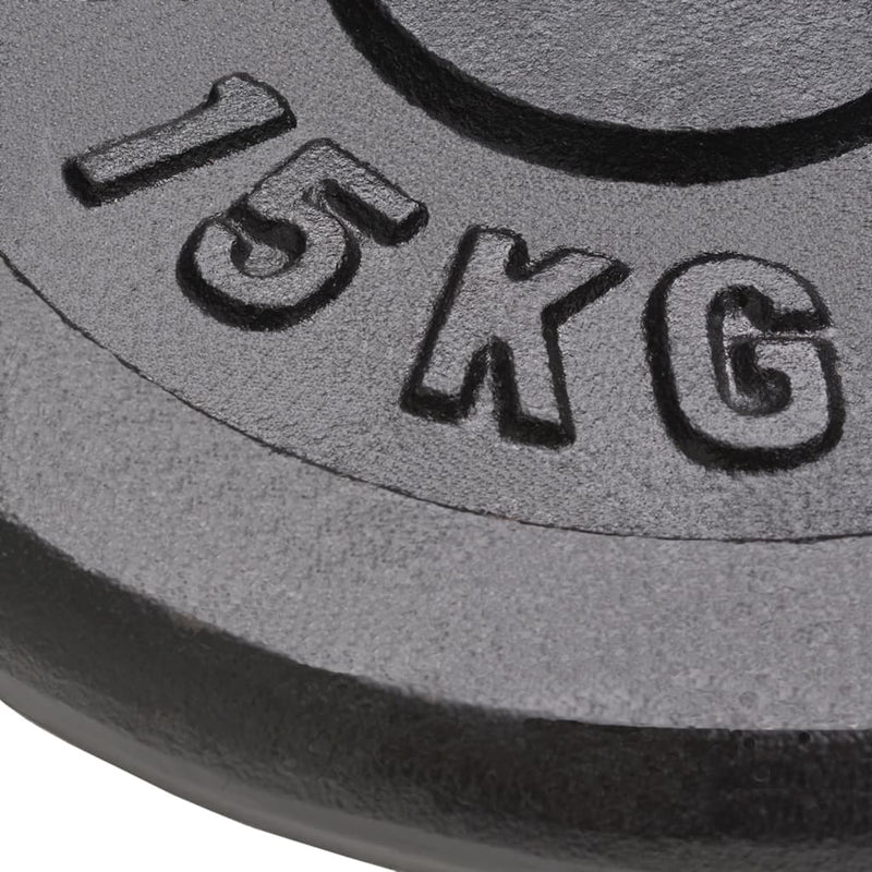 Load image into Gallery viewer, VidaXL Halterschijven 2 st 2x15 kg gietijzer
