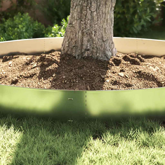 Vidaxl grasboorden 10 st 100x20 cm gegalvaniseerd staal