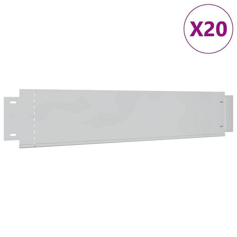 Load image into Gallery viewer, Vidaxl grasboorden 20 st 100x20 cm gegalvaniseerd staal

