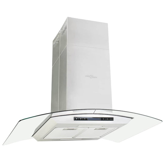 Vidaxl eilandafzuigkap lcd-scherm sensor 756 m³ u led 90 cm