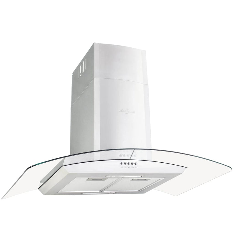 Load image into Gallery viewer, VidaXL Wandafzuigkap 756 m³ u LED 90 cm roestvrij staal
