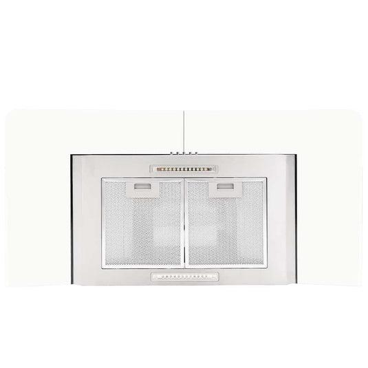Vidaxl wandafzuigkap 756 m³ u led 90 cm roestvrij staal