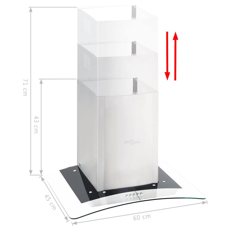 Chargez l'image dans la visionneuse de la galerie, Vidaxl wandafzuigkap 756 m³ u led 60 cm roestvrij staal
