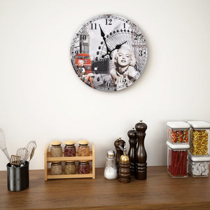 Vidaxl wandklok vintage stijl marilyn monroe 30 cm