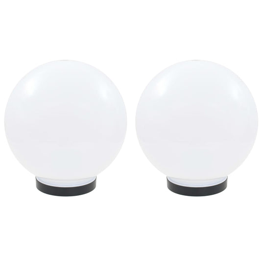 Vidaxl led-bollampen 2 st rond 25 cm pmma