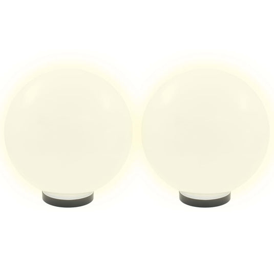 Vidaxl led-bollampen 2 st rond 30 cm pmma