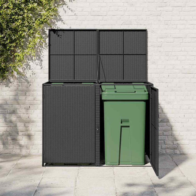 ギャラリービューアに画像をロードする, Vidaxl containerberging dubbel 148x80x111 cm poly rattan zwart

