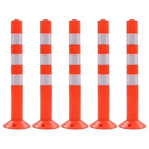 Vidaxl verkeerspalen 75 cm kunststof 5 st