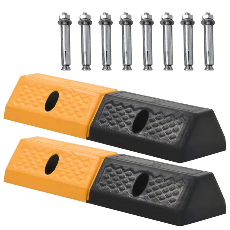 Load image into Gallery viewer, Vidaxl parkeerblokken 49x15x9 cm rubber 2 st
