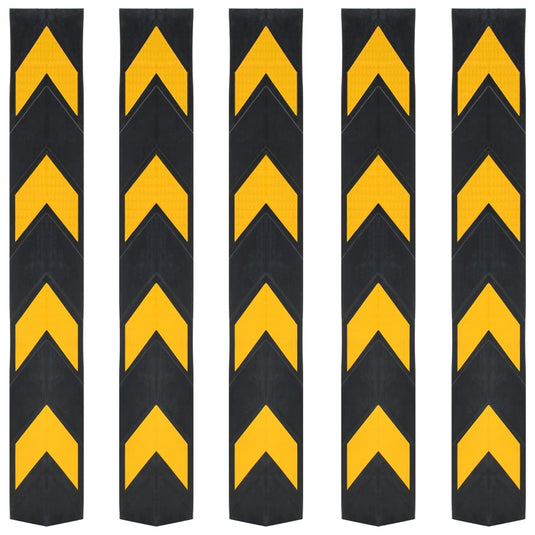 Vidaxl hoekbeschermers reflecterend 80 cm rubber 5 st