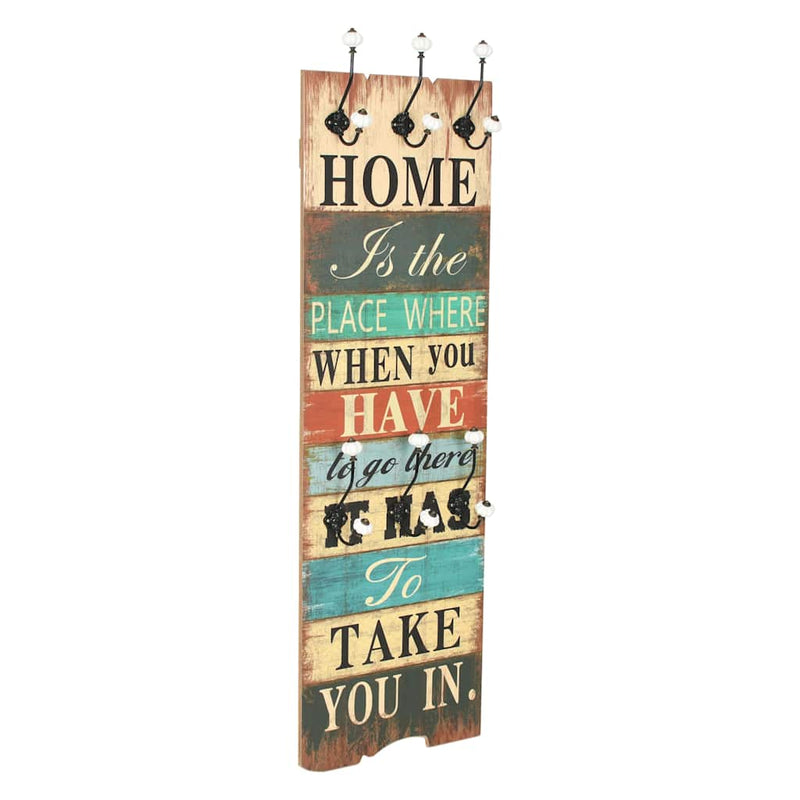 Load image into Gallery viewer, Vidaxl wandkapstok met 6 haken home is 120x40 cm
