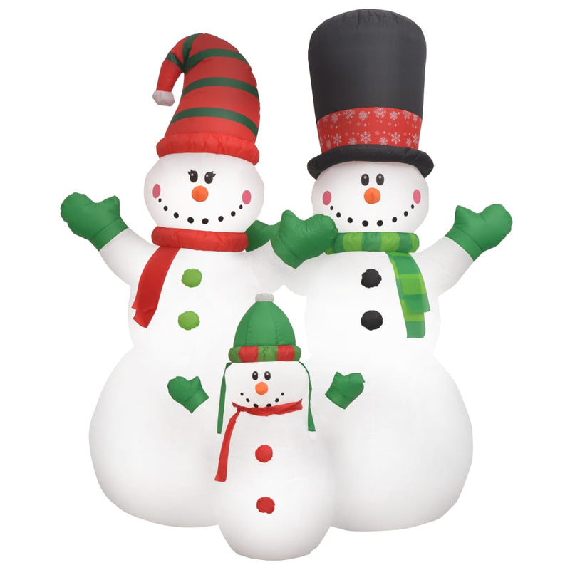 Load image into Gallery viewer, Vidaxl kerstsneeuwpoppen santa family opblaasbaar led ip44 240 cm
