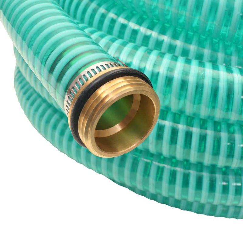 Load image into Gallery viewer, Vidaxl zuigslang met messing koppelingen 7 m 25 mm groen
