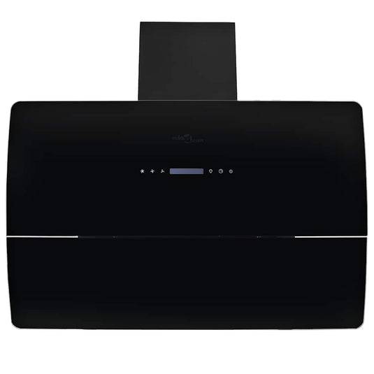 Vidaxl wandafzuigkap 756 m³ u 90 cm roestvrij staal zwart