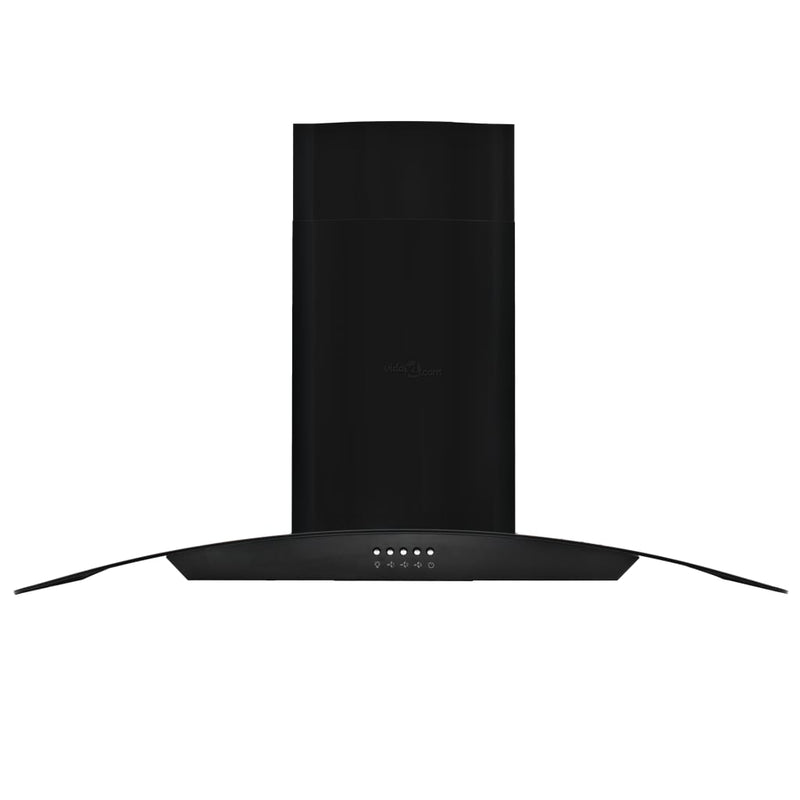Load image into Gallery viewer, VidaXL Wandafzuigkap 756 m³ u 90 cm roestvrij staal zwart
