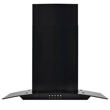 Vidaxl wandafzuigkap 756 m³ u 60 cm roestvrij staal zwart