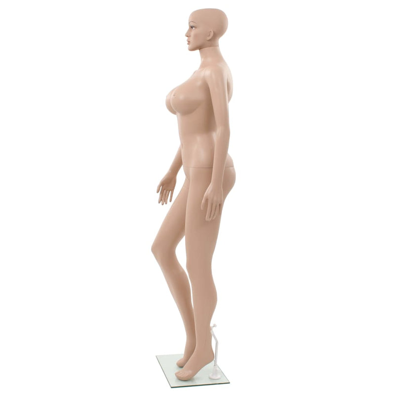 Load image into Gallery viewer, Vidaxl etalagepop sexy vrouw met glazen voet 180 cm beige
