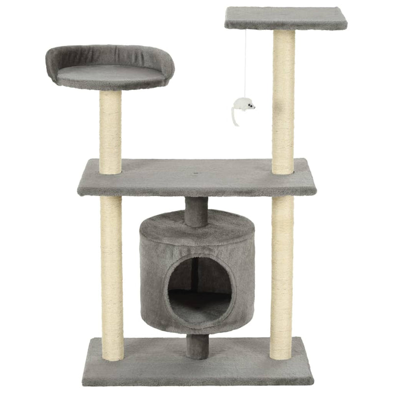 Load image into Gallery viewer, Vidaxl kattenkrabpaal met sisal krabpalen 95 cm grijs
