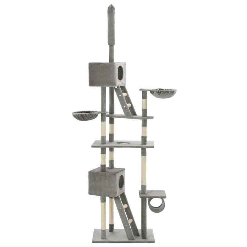 Load image into Gallery viewer, Vidaxl kattenkrabpaal met sisal krabpalen 230-260 cm grijs
