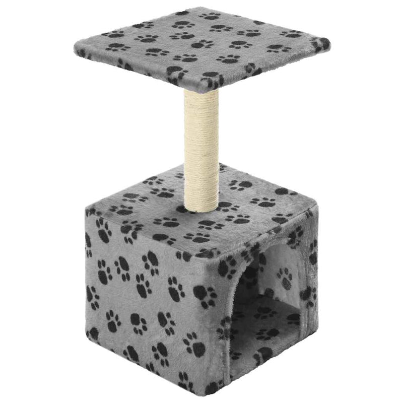 Load image into Gallery viewer, Vidaxl kattenkrabpaal met sisal krabpaal 55 cm pootafdrukken grijs
