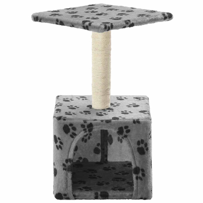 Load image into Gallery viewer, Vidaxl kattenkrabpaal met sisal krabpaal 55 cm pootafdrukken grijs
