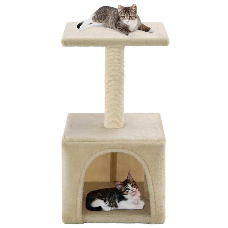 Load image into Gallery viewer, Vidaxl kattenkrabpaal met sisal krabpaal 55 cm beige
