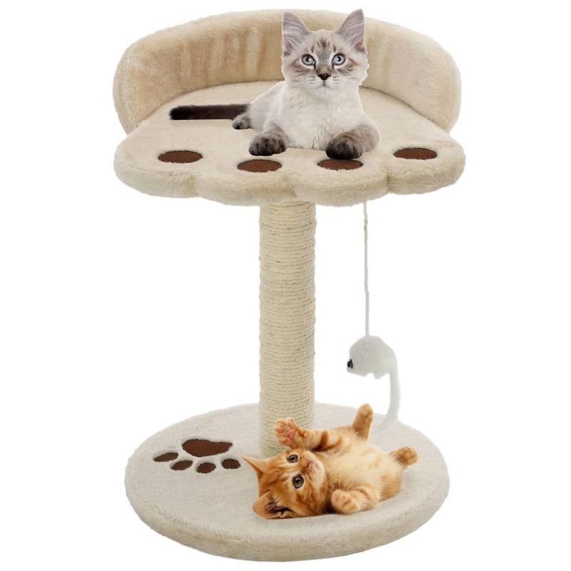 Load image into Gallery viewer, Vidaxl kattenkrabpaal met sisal krabpaal 40 cm beige en bruin
