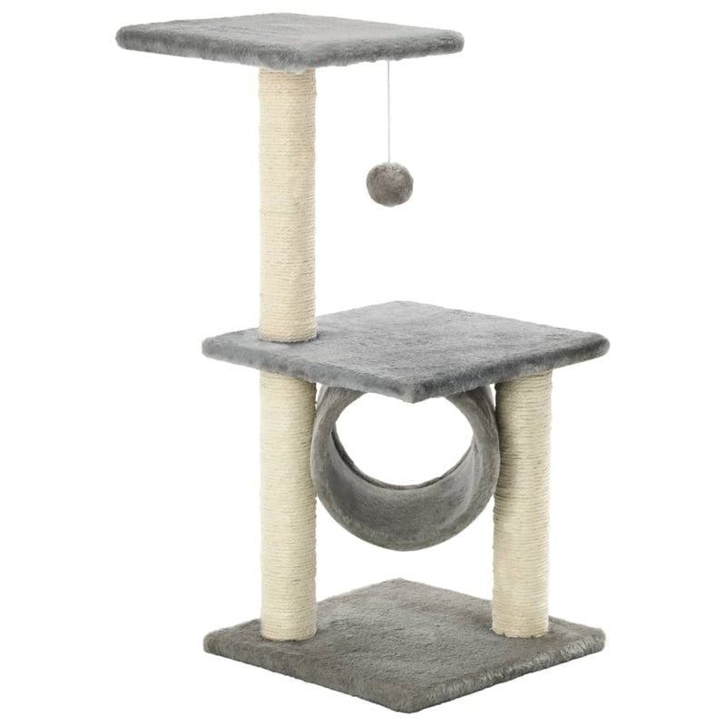 Load image into Gallery viewer, Vidaxl kattenkrabpaal met sisal krabpalen 65 cm grijs
