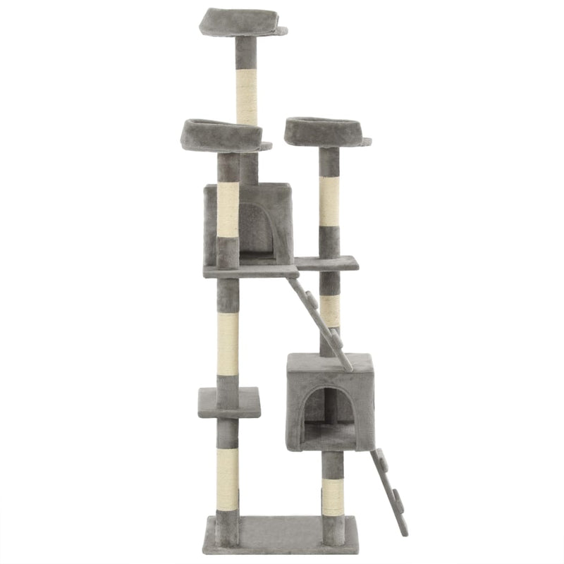 Load image into Gallery viewer, Vidaxl kattenkrabpaal met sisal krabpalen 170 cm grijs

