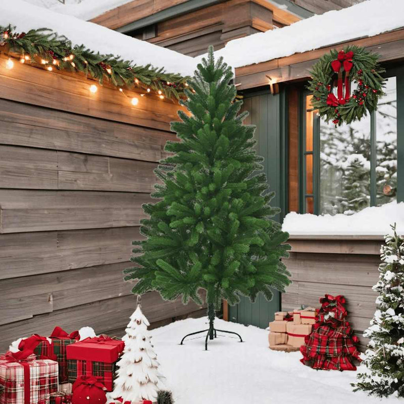 Load image into Gallery viewer, VidaXL Kunstkerstboom met levensechte naalden 210 cm groen
