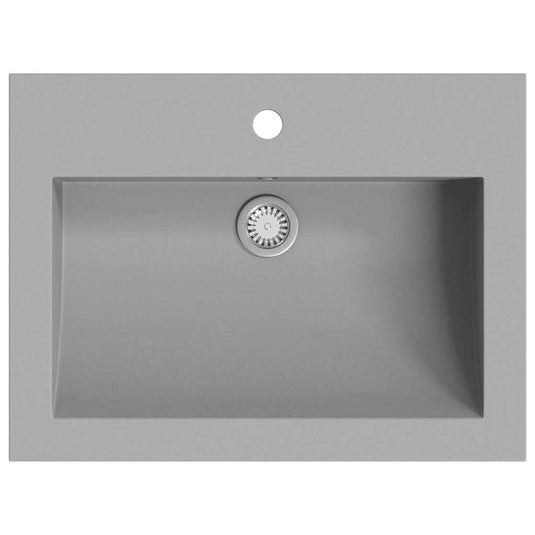 Vidaxl wasbak 600x450x120 mm graniet grijs