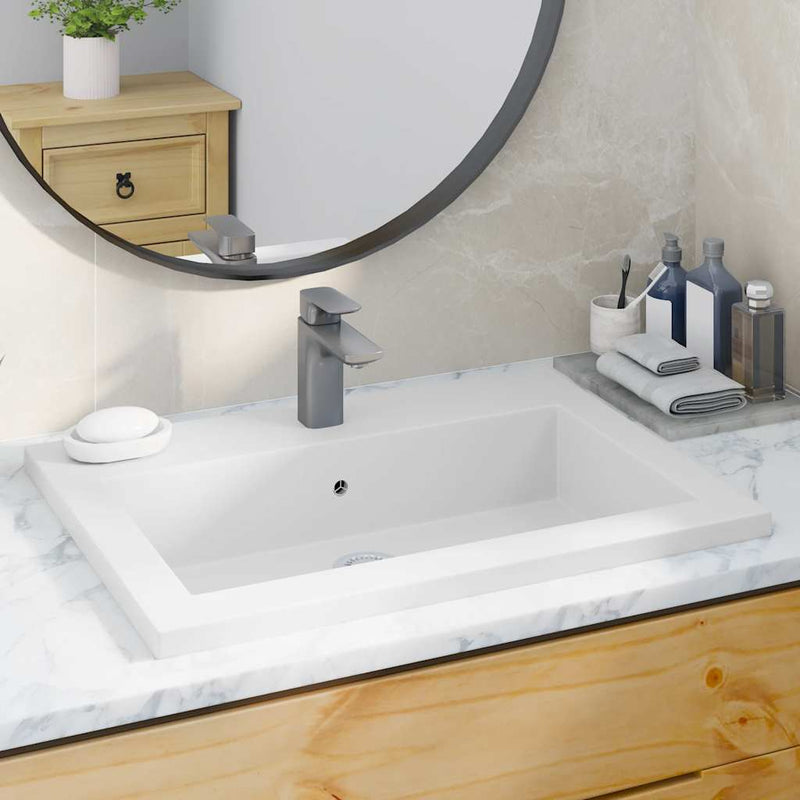 Load image into Gallery viewer, Vidaxl wasbak 600x450x120 mm graniet wit
