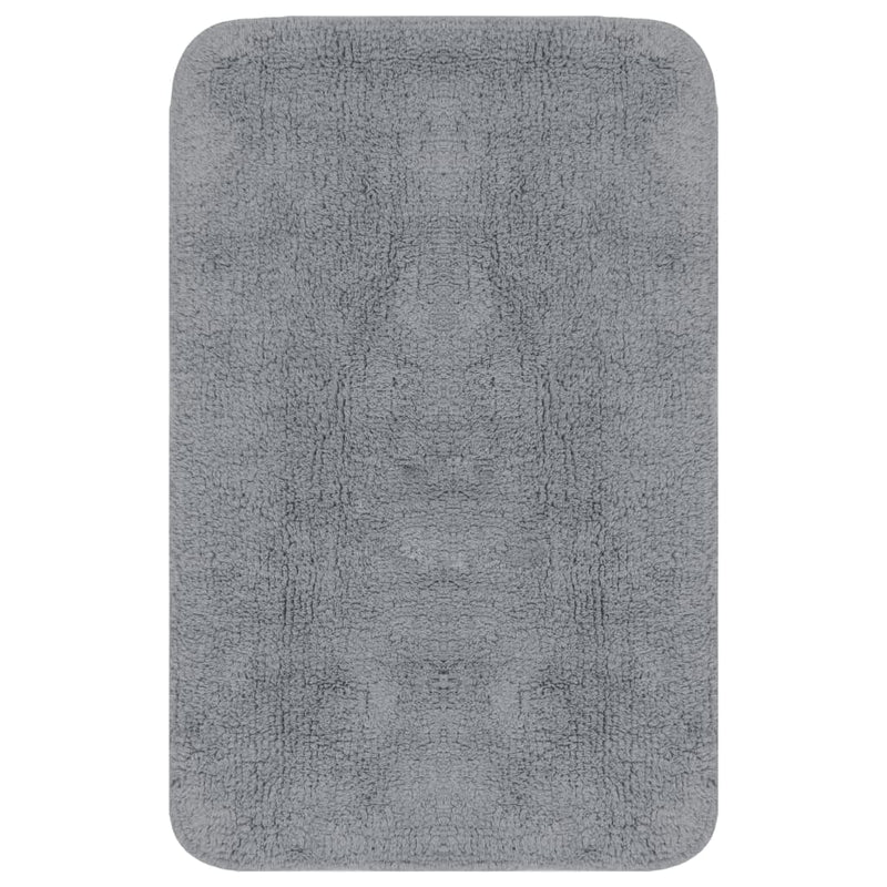 Load image into Gallery viewer, Vidaxl badmattenset stof grijs 3-delig
