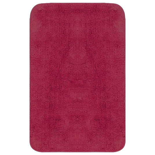 Vidaxl badmattenset stof fuchsia 3-delig