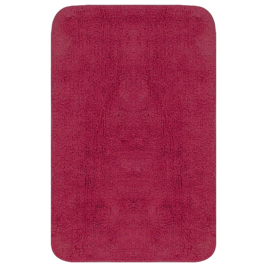 Vidaxl badmattenset stof fuchsia 2-delig
