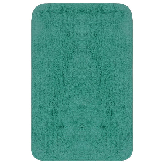 Vidaxl badmattenset stof turquoise 2-delig